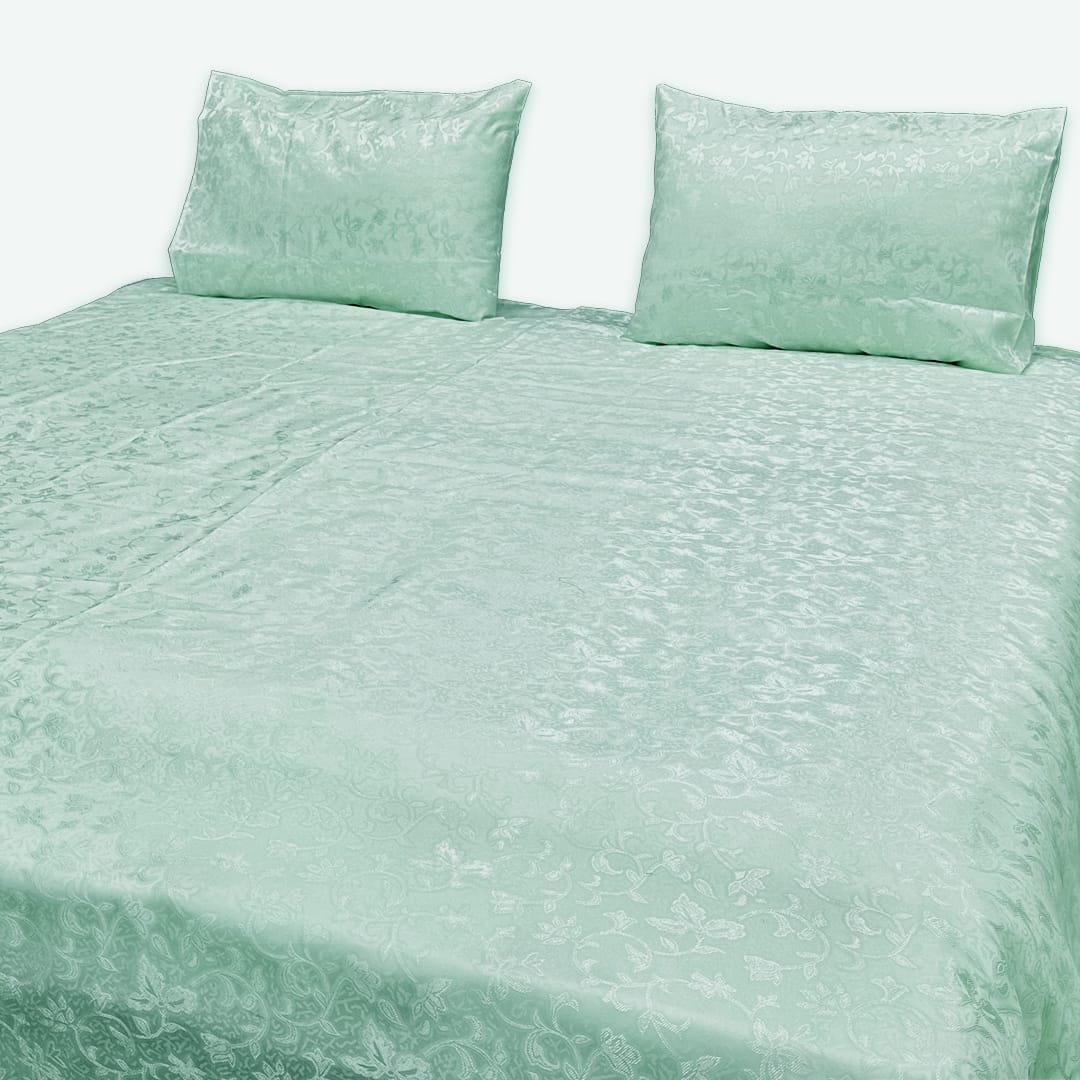 jacquard bedsheet light blue bed sheet set.