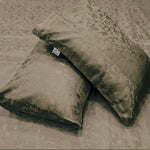 jacquard bedsheet light grey bed sheet set.