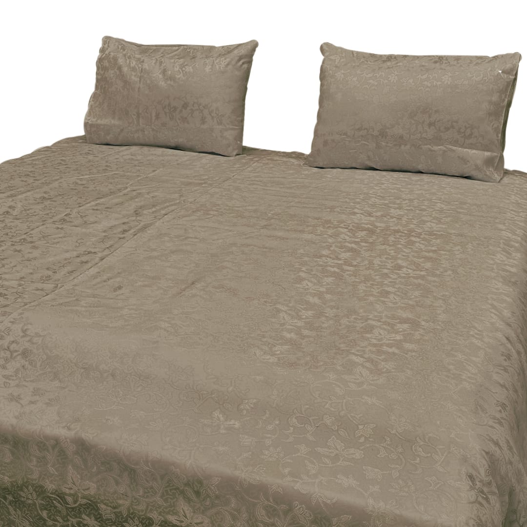 jacquard bedsheet light grey bed sheet set.