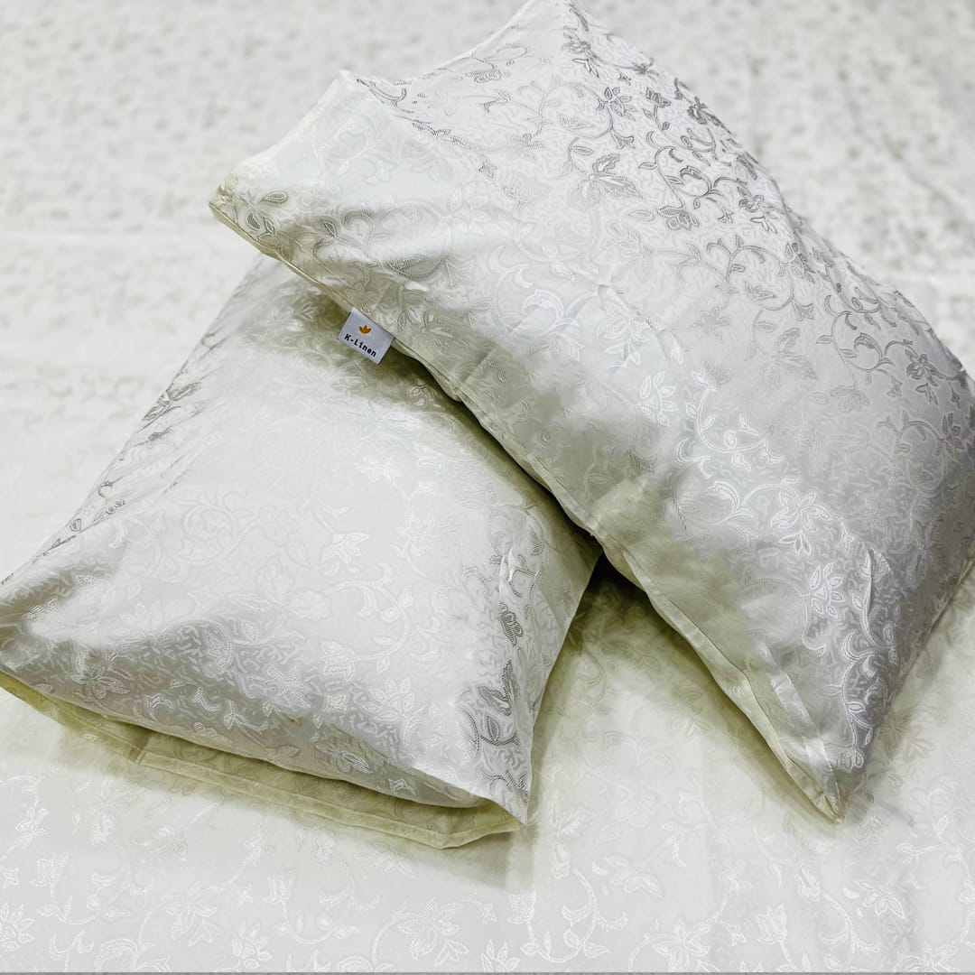 jacquard bedsheet white bed sheet set.