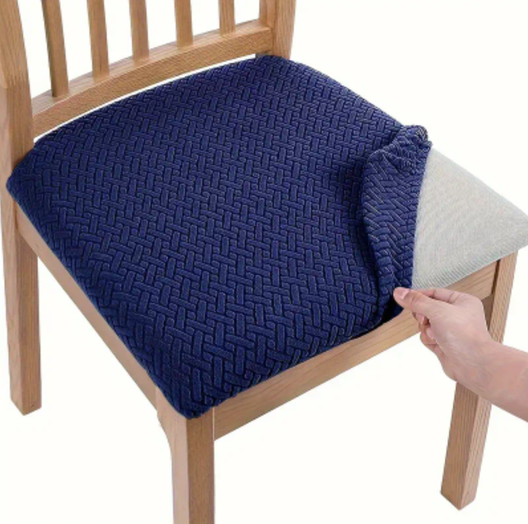jacquard stripe seat covers navy blue