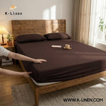 Jersey Bed Fitted Sheet Brown