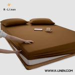 Jersey Bed Fitted Sheet Camel Brown