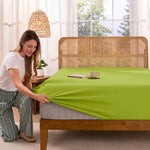 Jersey Bed Fitted Sheet Green