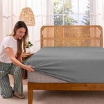 Jersey Bed Fitted Sheet Grey