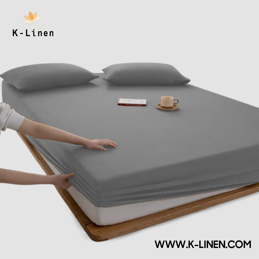 Jersey Bed Fitted Sheet Grey