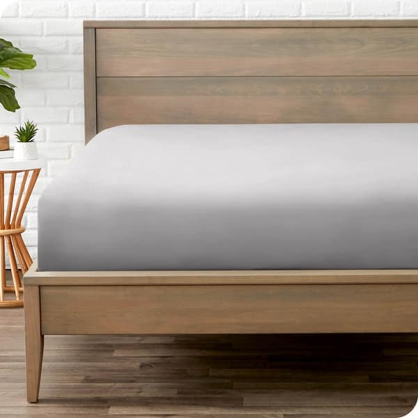 Jersey Bed Fitted Sheet Light Grey