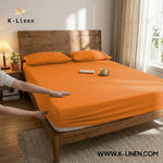 Jersey Bed Fitted Sheet Orange