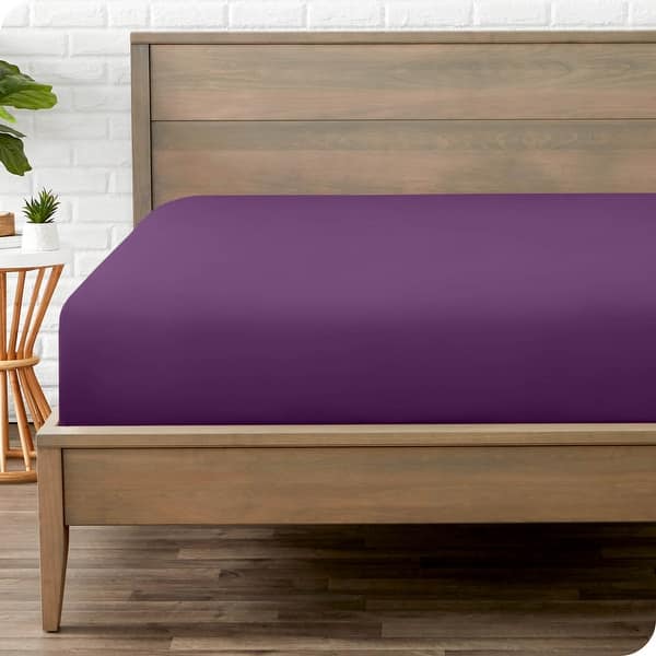 Jersey FItted Sheet - Dark Purple