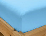 jersey bed fitted sky blue