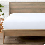 jersey bed fitted white