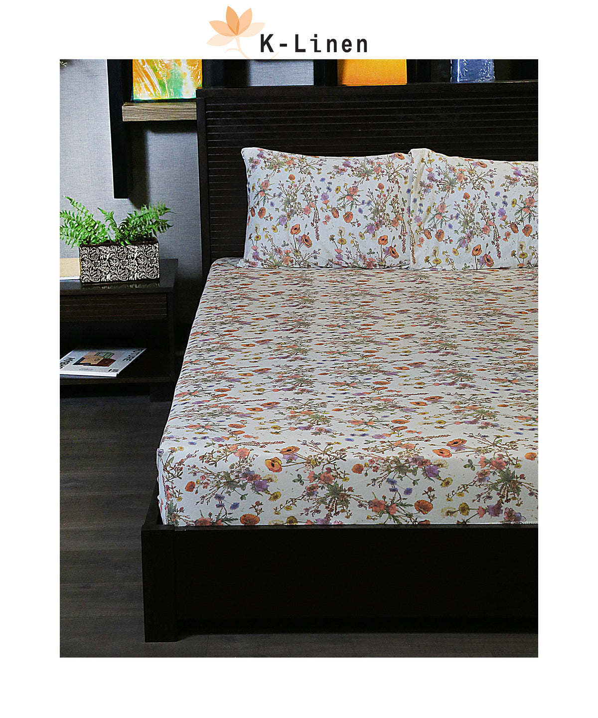 jersey printed bed fitted sheet