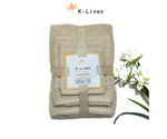 k linen towel set 4 pcs beige towel.
