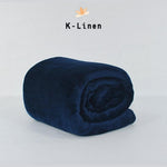 navy blue microfiber plush blanket blanket.