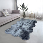 lounge size furry rug 160 180cm grey