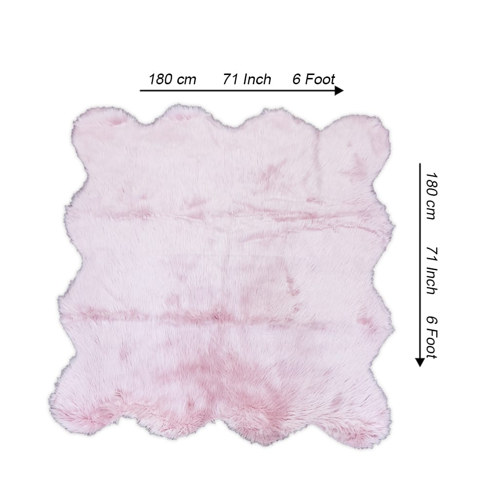 Lounge Size Furry RugPink