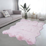 luxe furry rug pink