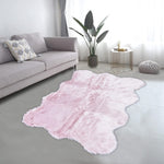 lounge size furry rug 160 180cm pink