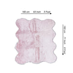 lounge size furry rug 160 180cm pink