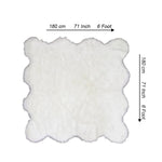 luxe furry rug white