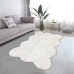 lounge size furry rug 160 180cm white