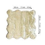 luxe furry rug yellow