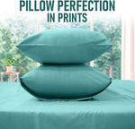 Microfiber Aqua Blue Dyed Solid Bed Sheet Set