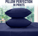Microfiber Navy Blue Dyed Solid Bed Sheet Set