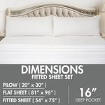 Microfiber White Dyed Solid Bed Sheet Set