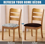 modern velvet dining chair seat cover brown