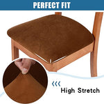 modern velvet dining chair seat cover camel