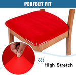 modern velvet dining chair seat cover maroon