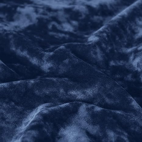 velvet fitted sheet navy blue