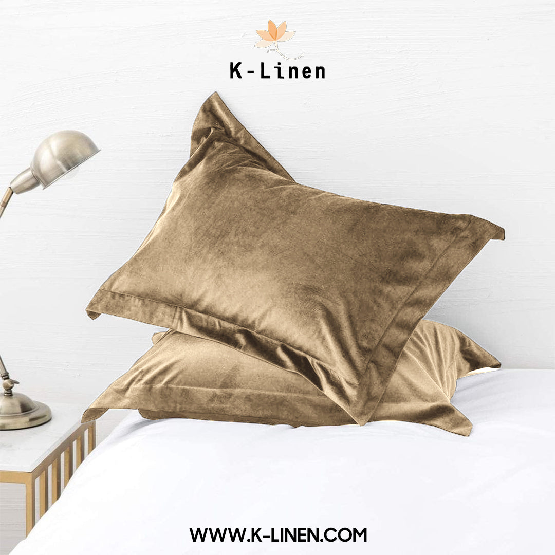 velvet pillow cover beige pillow cover.