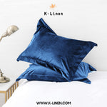 velvet pillow cover blue pillow cover.