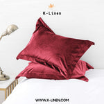 velvet pillow cover maroon pillow cover.