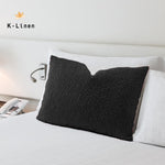pair of terry pillow cover black pillow cover.