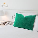Pair of Terry Pillow Cover Emerald Green