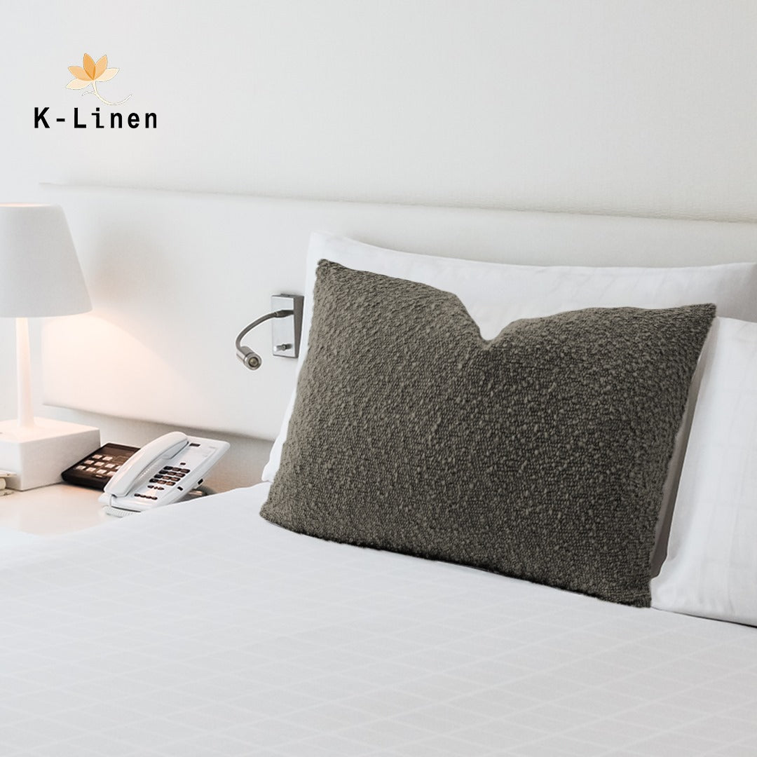 Pair of Terry Pillow Cover Grey