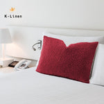 Pair of Terry Pillow Cover Maroon