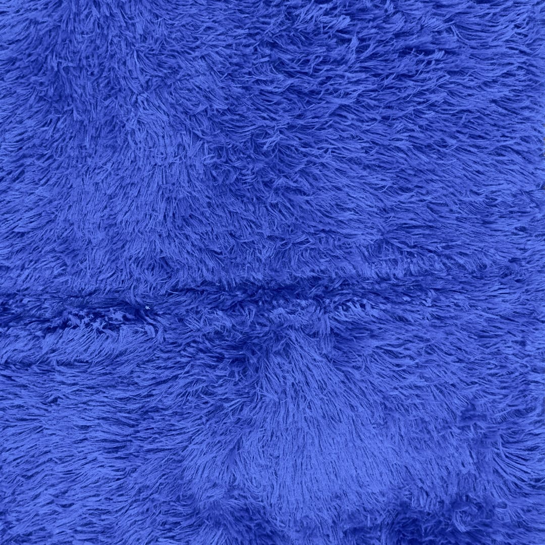 plush foot matt blue
