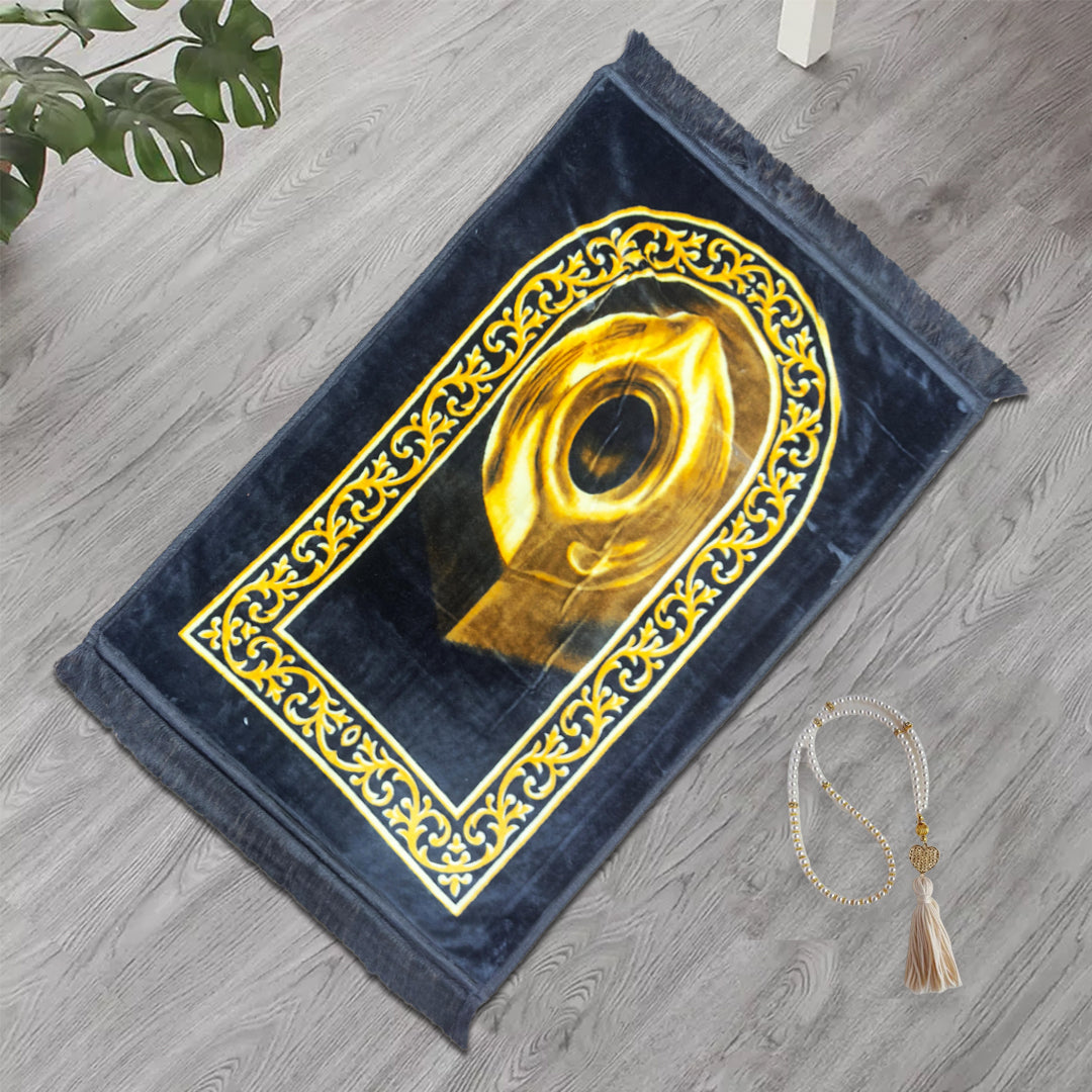 premium velvet prayer mat hajr