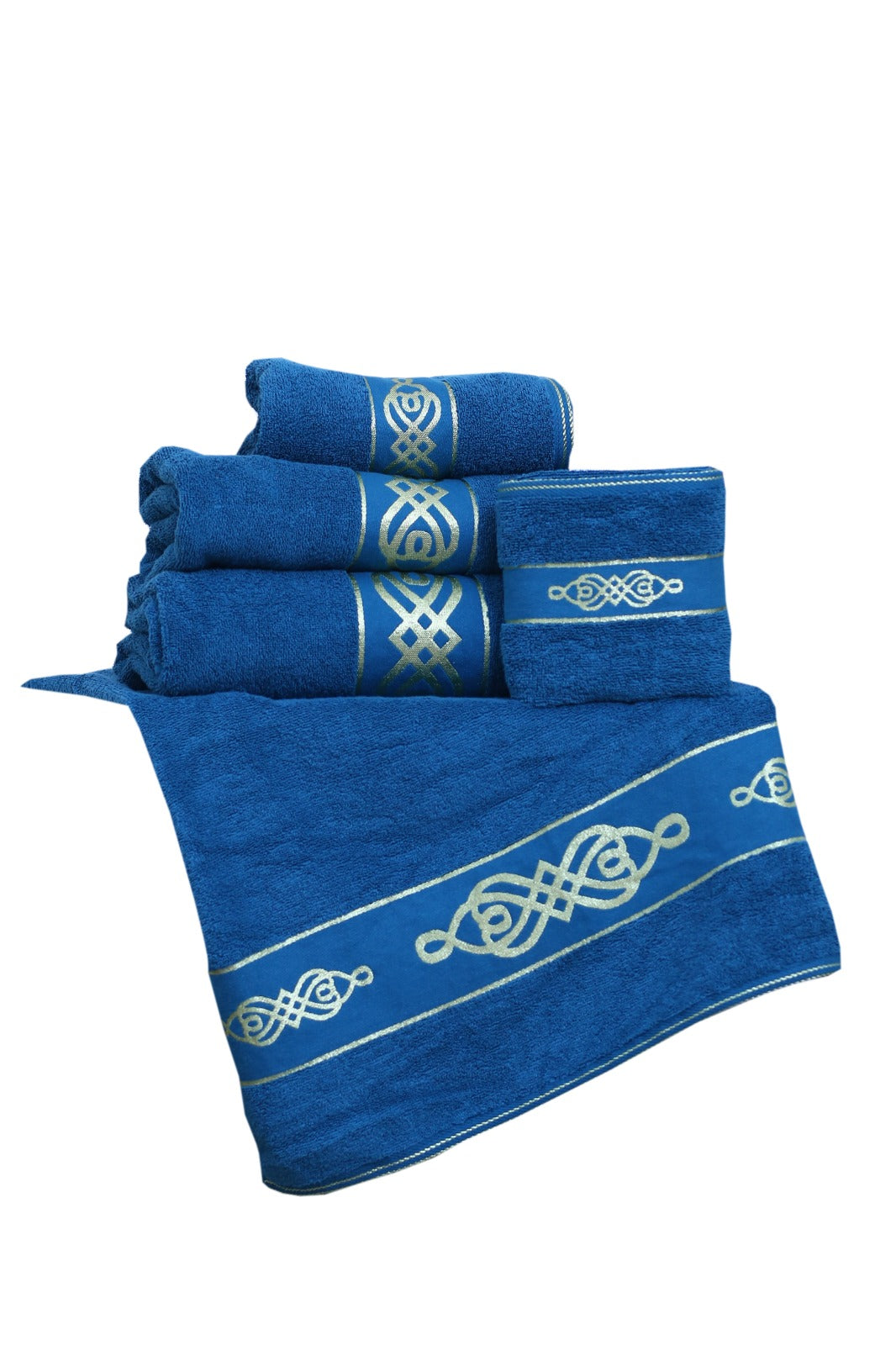 premium bath set blue bath set.