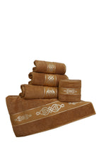 premium bath set camel brown bath set.