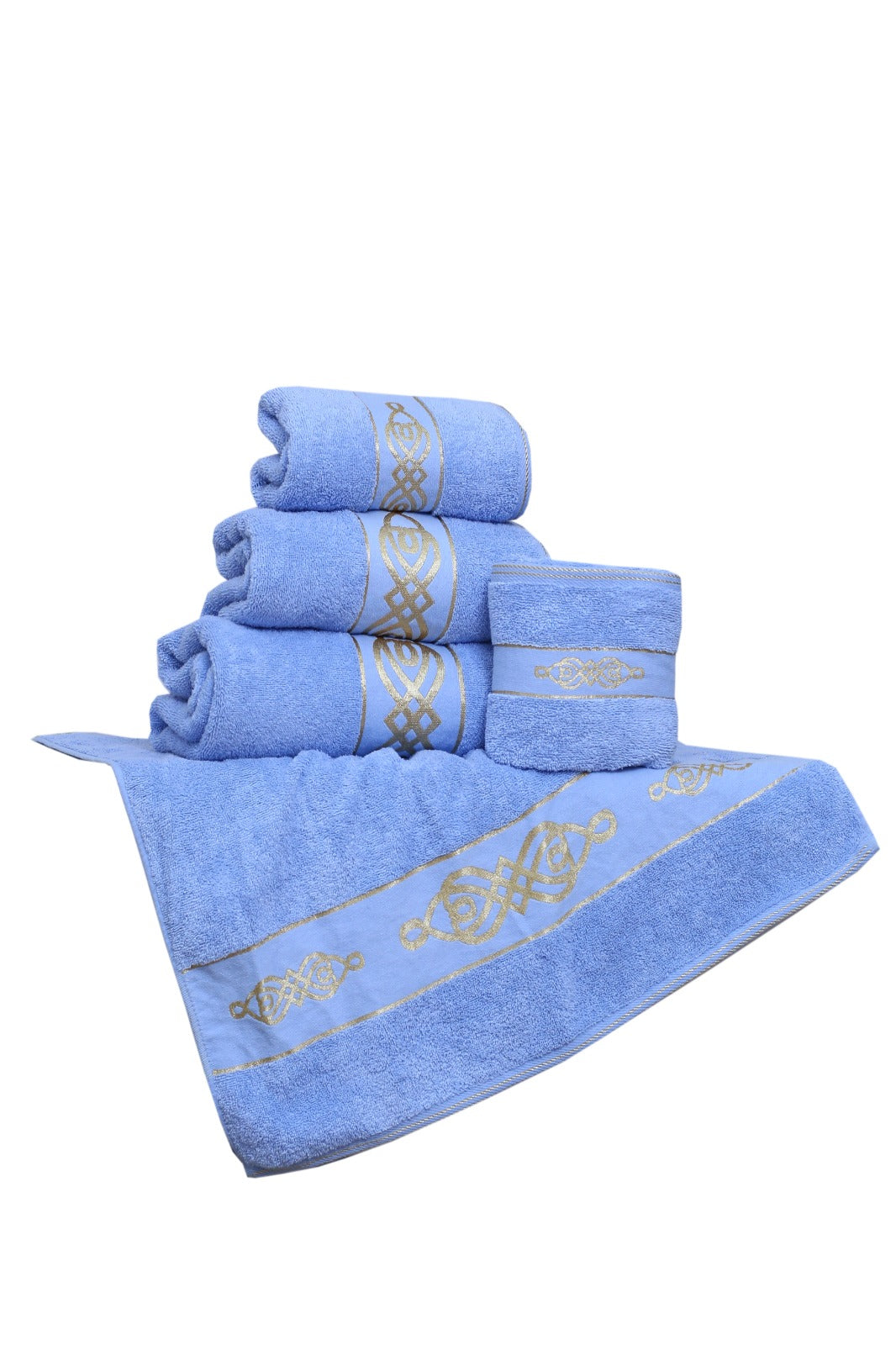 premium bath set sky blue bath set.