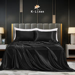premium satin sheet black