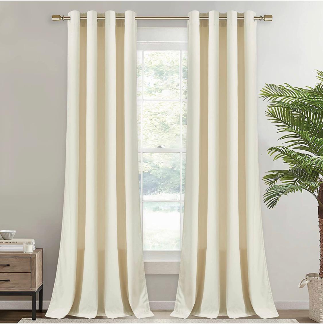 premium velvet curtain off white