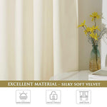 premium velvet curtain off white