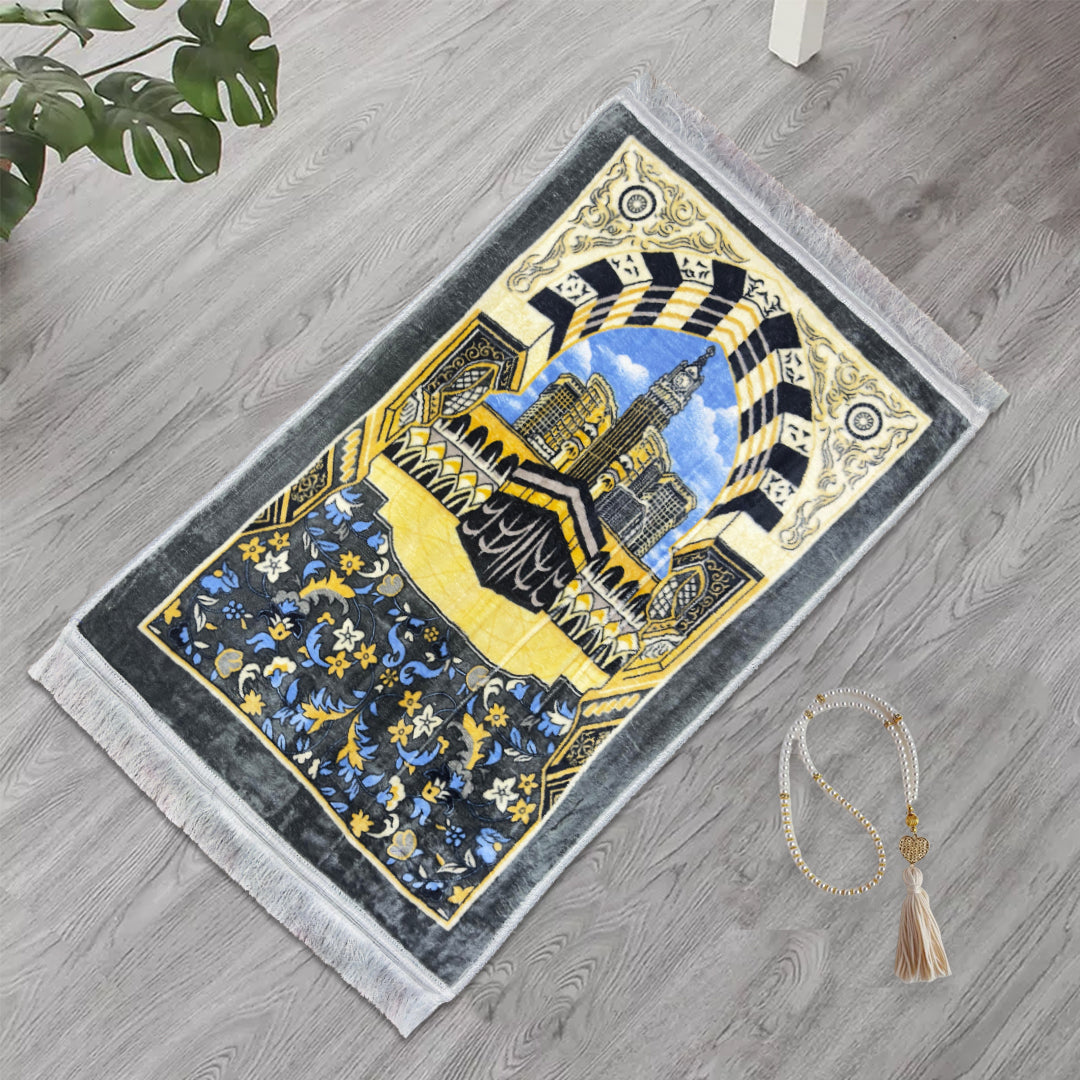premium velvet prayer mat kaaba