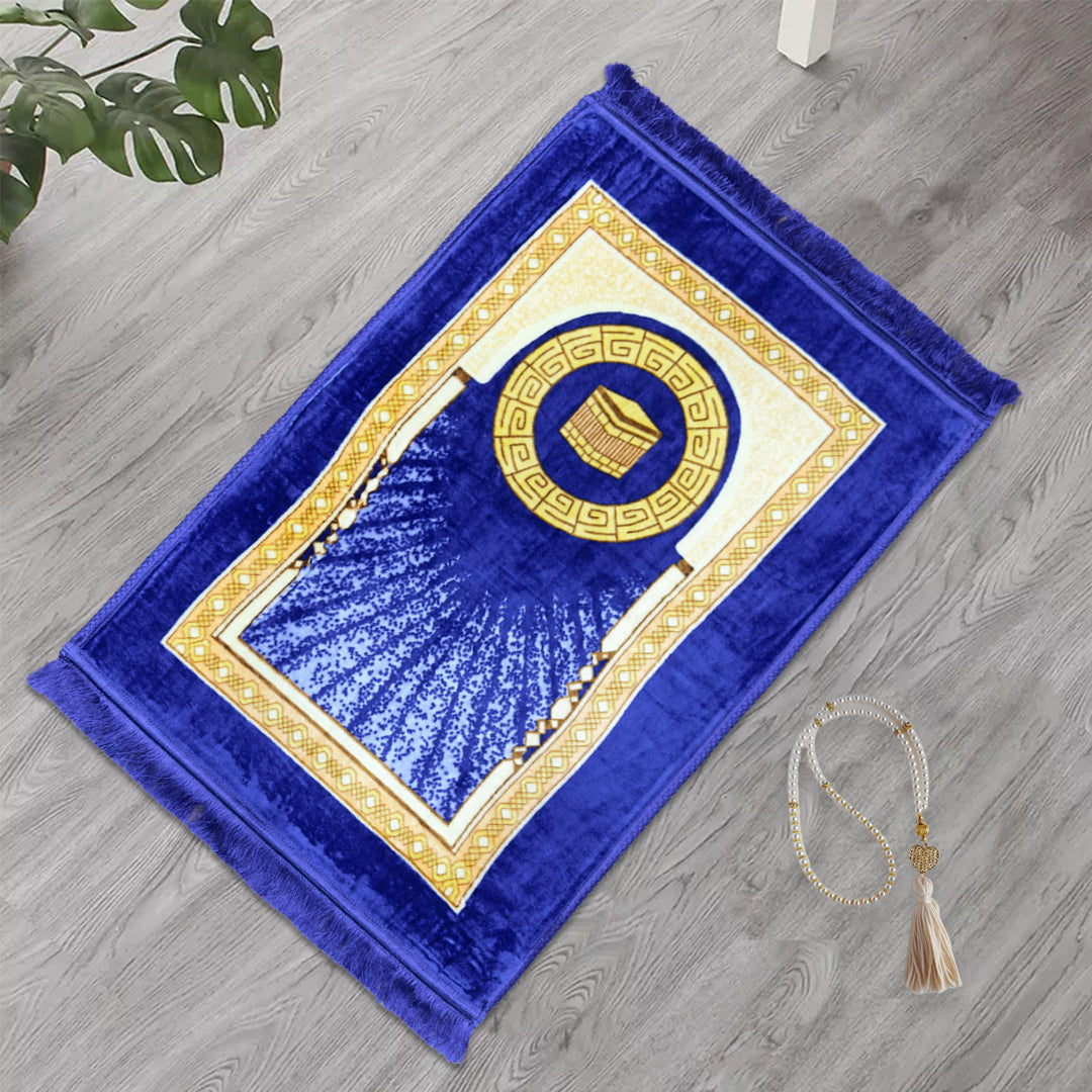 Premium Velvet Prayer Mat Tawaf